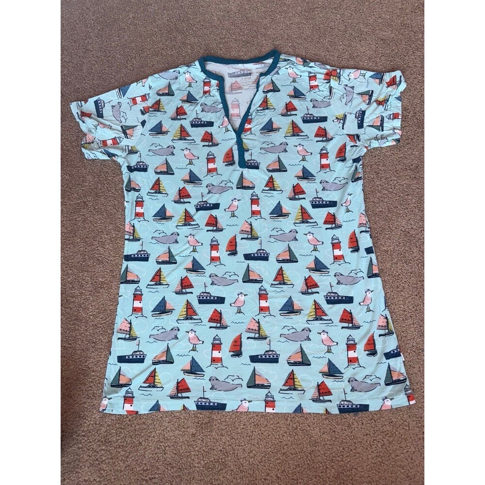 Little Sleepies Sailboat Set Sail Women’s Pajama Top - Size XS